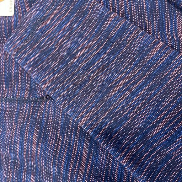 Reebok Stretch Cotton Tight Fit Yoga Fitness Pants Leggings sz Medium Blue Pink - Picture 4 of 6